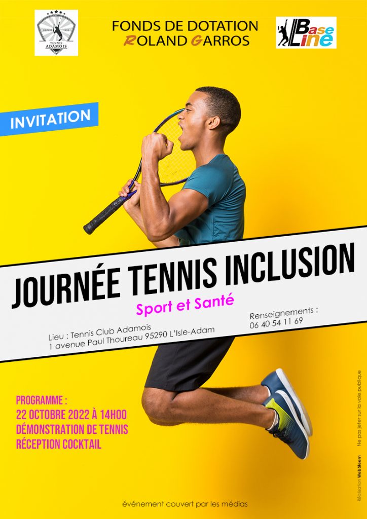 flyer de la journée Tennis inclusion à l'Isle-Adam d'octobre 2022